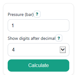 Example inputs for Bar to PSI Converter