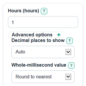 Example inputs for Hours to Milliseconds Converter