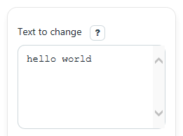 Example inputs for Lowercase to Uppercase Converter