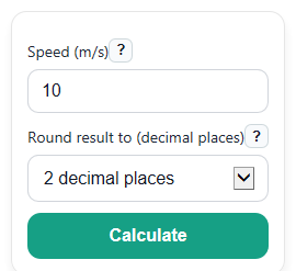 Example inputs for Meters per Second to Knots Converter