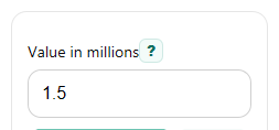 Example inputs for Million to Thousand Converter Calculator