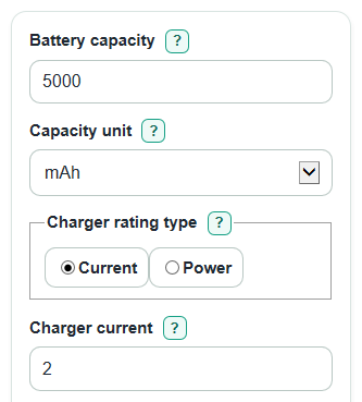 Battery Charge Time Calculator