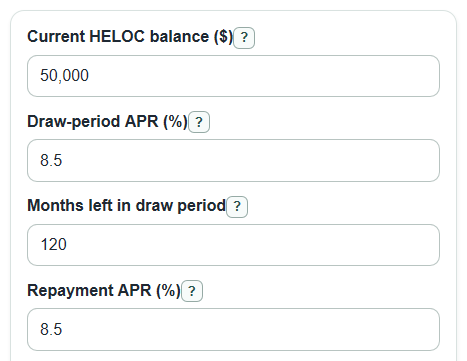HELOC Interest-Only Payment Calculator