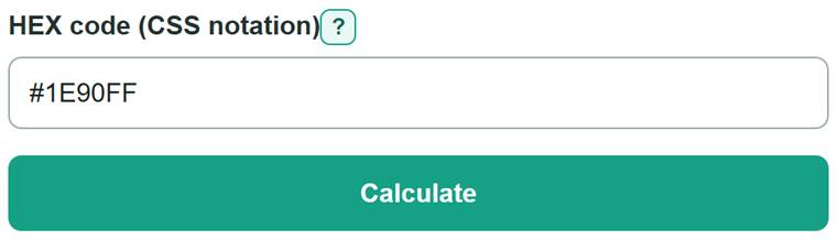 Example inputs for HEX to RGB Converter