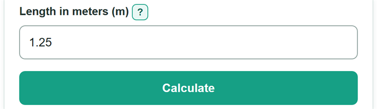 Example inputs for Meters to Centimeters Converter