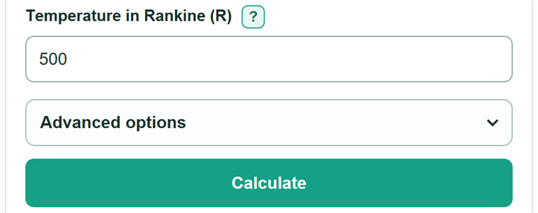 Example inputs for Rankine to Fahrenheit Converter